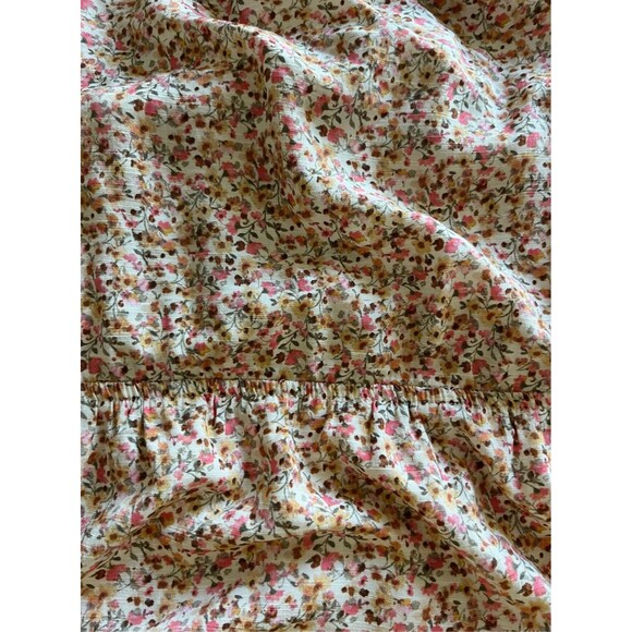 Lane Bryant Tiny Floral V Neck Elastic Waist High Low Boho Cottage Core Blouse26 - Picture 3 of 10